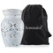 Mini Keepsake Cremation Urns for Human Ashes, Set of 6 Silver and Gold with Case